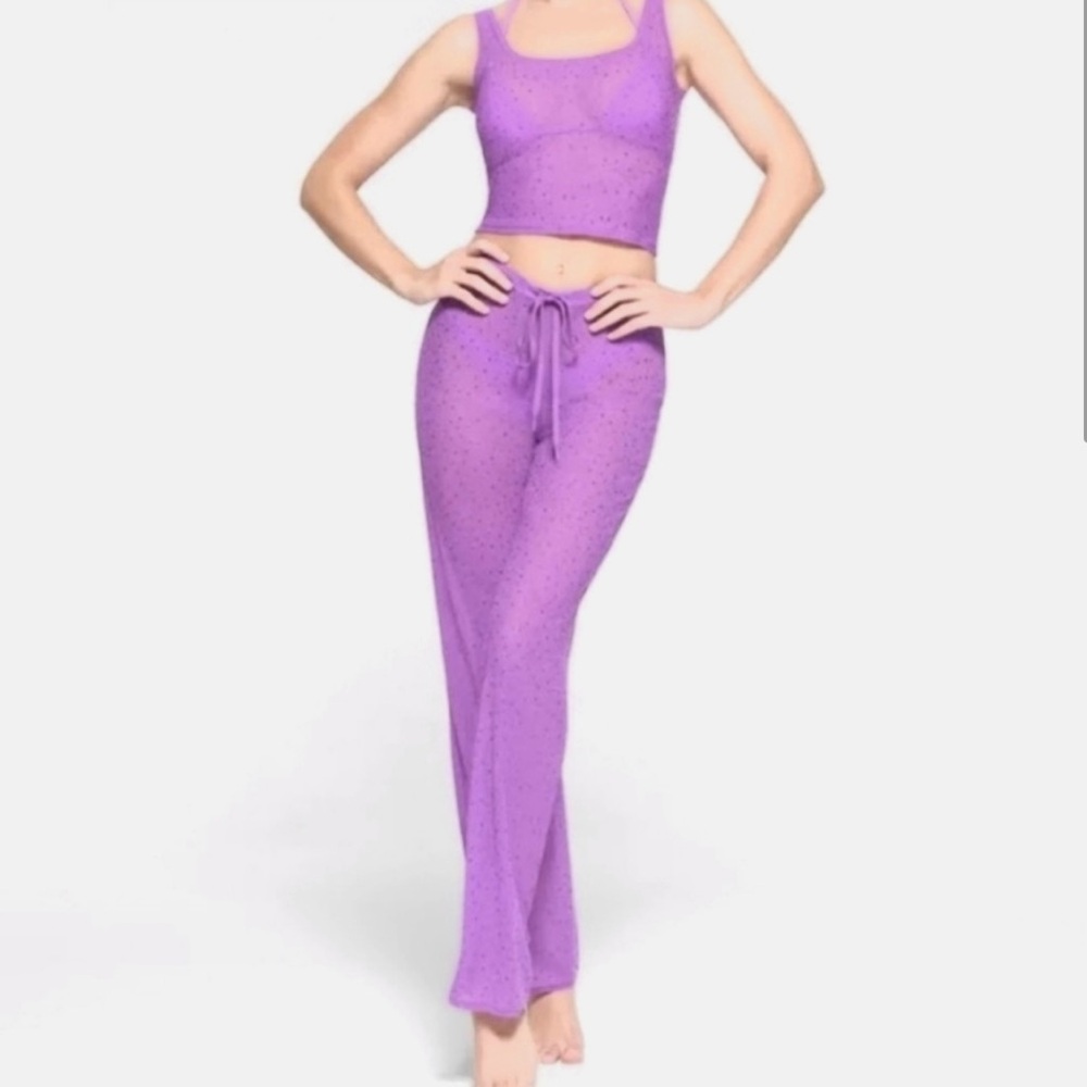 SKIMS Mesh Rhinestone Pants
